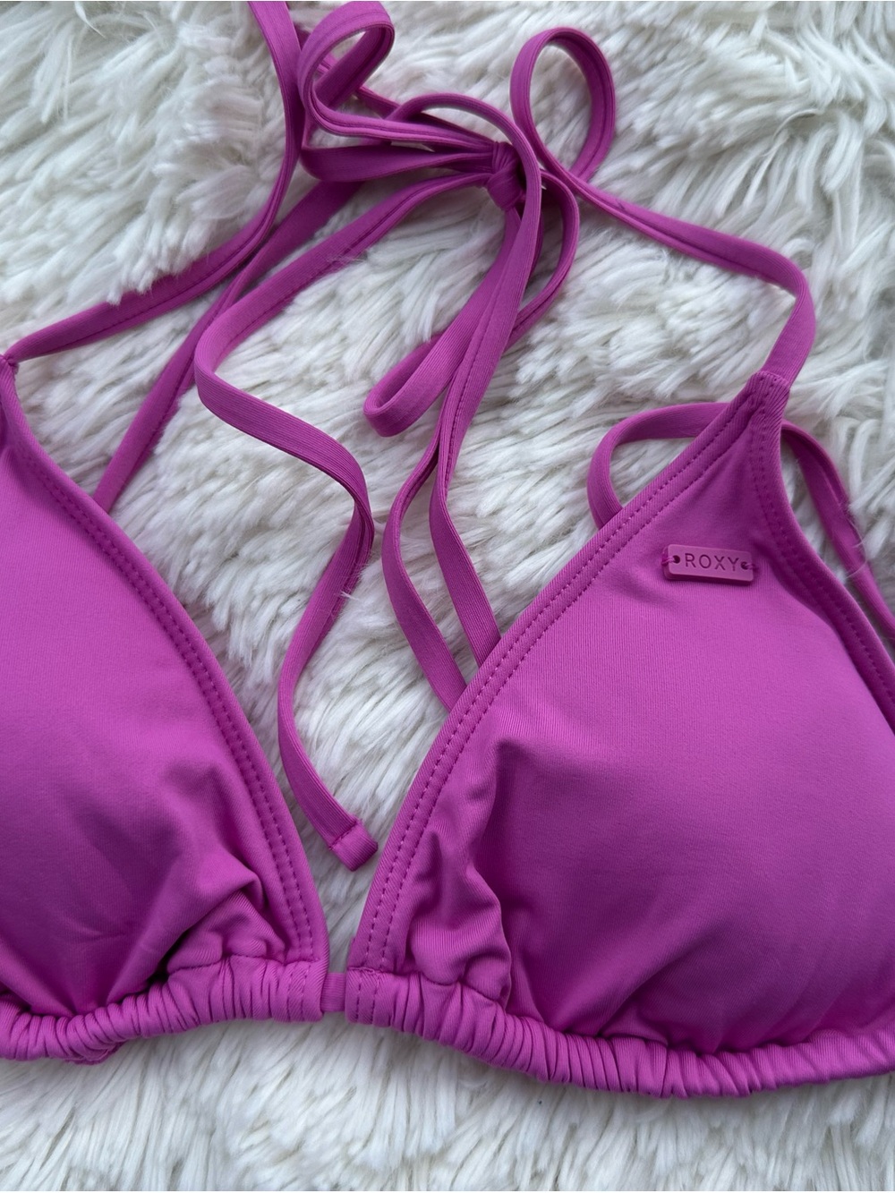 Roxy Women's Magenta Triangle Bikini Top
